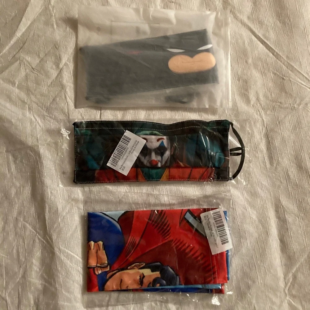 Three Batman & Superman, Mask & Gaiter Bundle